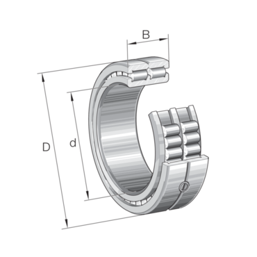 Cylindrical roller bearing full complement Double row Series: SL0148